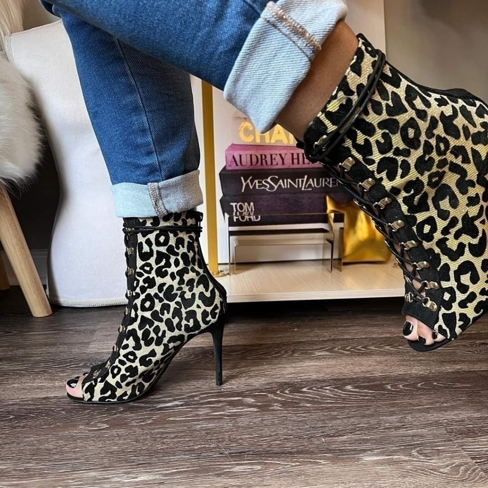 OPEN toed booties